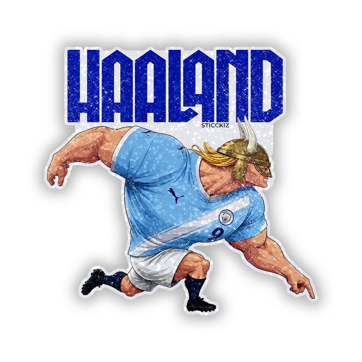 Haaland Glitter Sticker - main