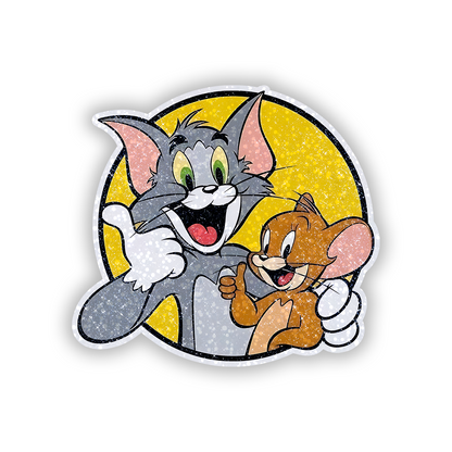 Tom And Jerry Glitter Sticker - main