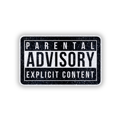 Parental Advisory Explicit Content Glitter Sticker - main