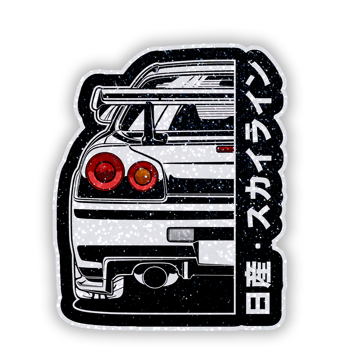 Skyline R34 GTR Glitter Sticker - main