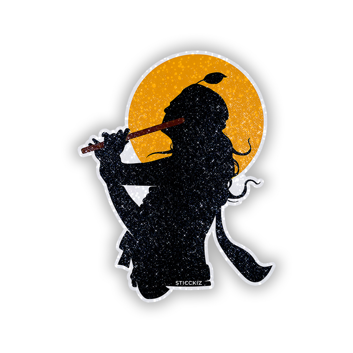 Lord Krishna Glitter Sticker - main