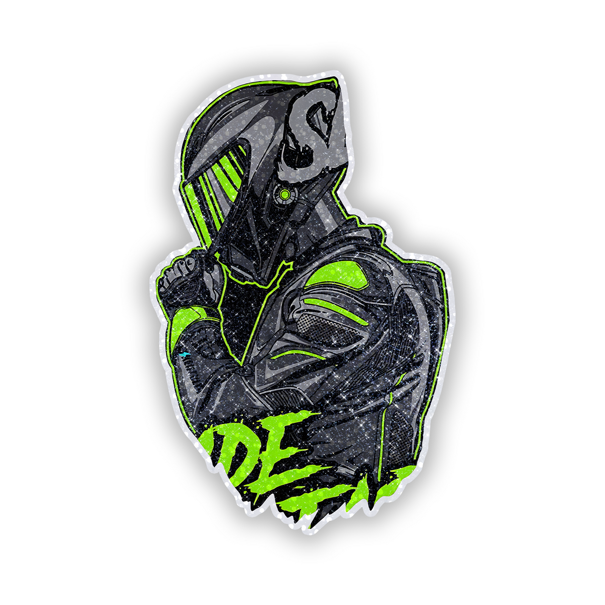 Bike Rider Glitter Sticker - main