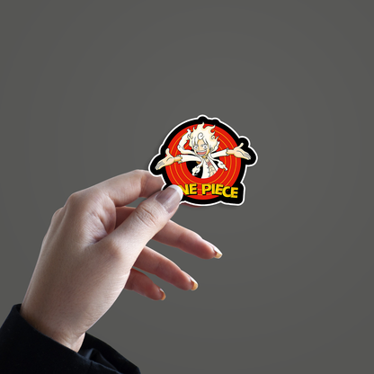 Gear 5 Luffy Sticker hand mockup