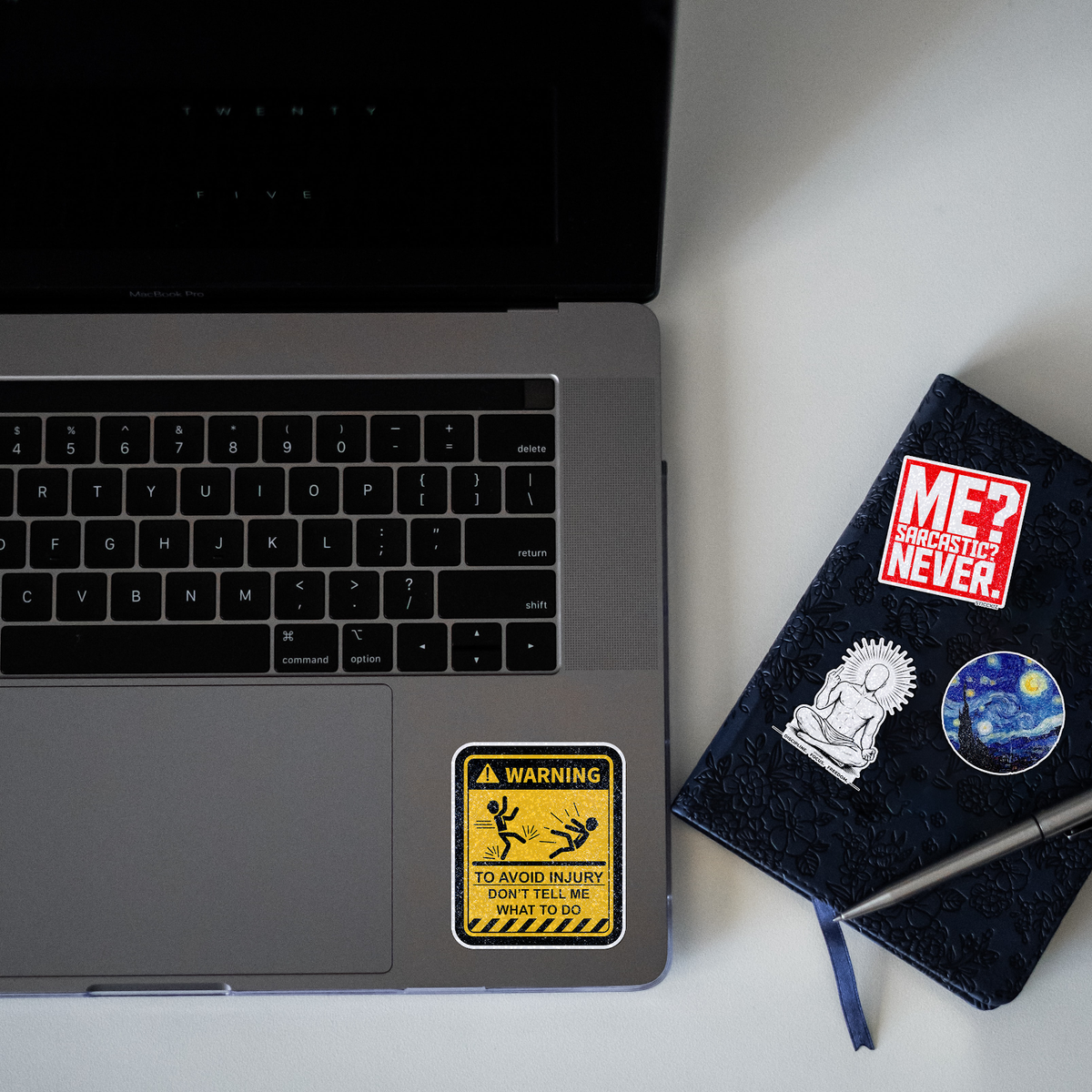 To avoid Injury Don_t Tell me What to Do Glitter Sticker - laptop mockup