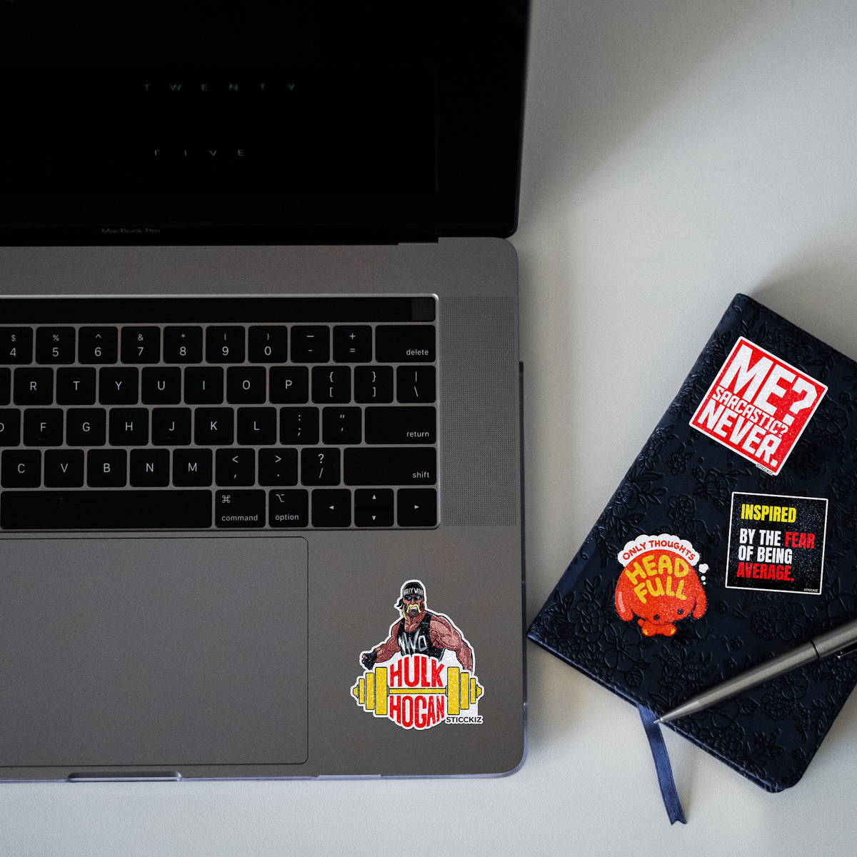 Hulk Hogan Glitter Sticker - laptop mockup