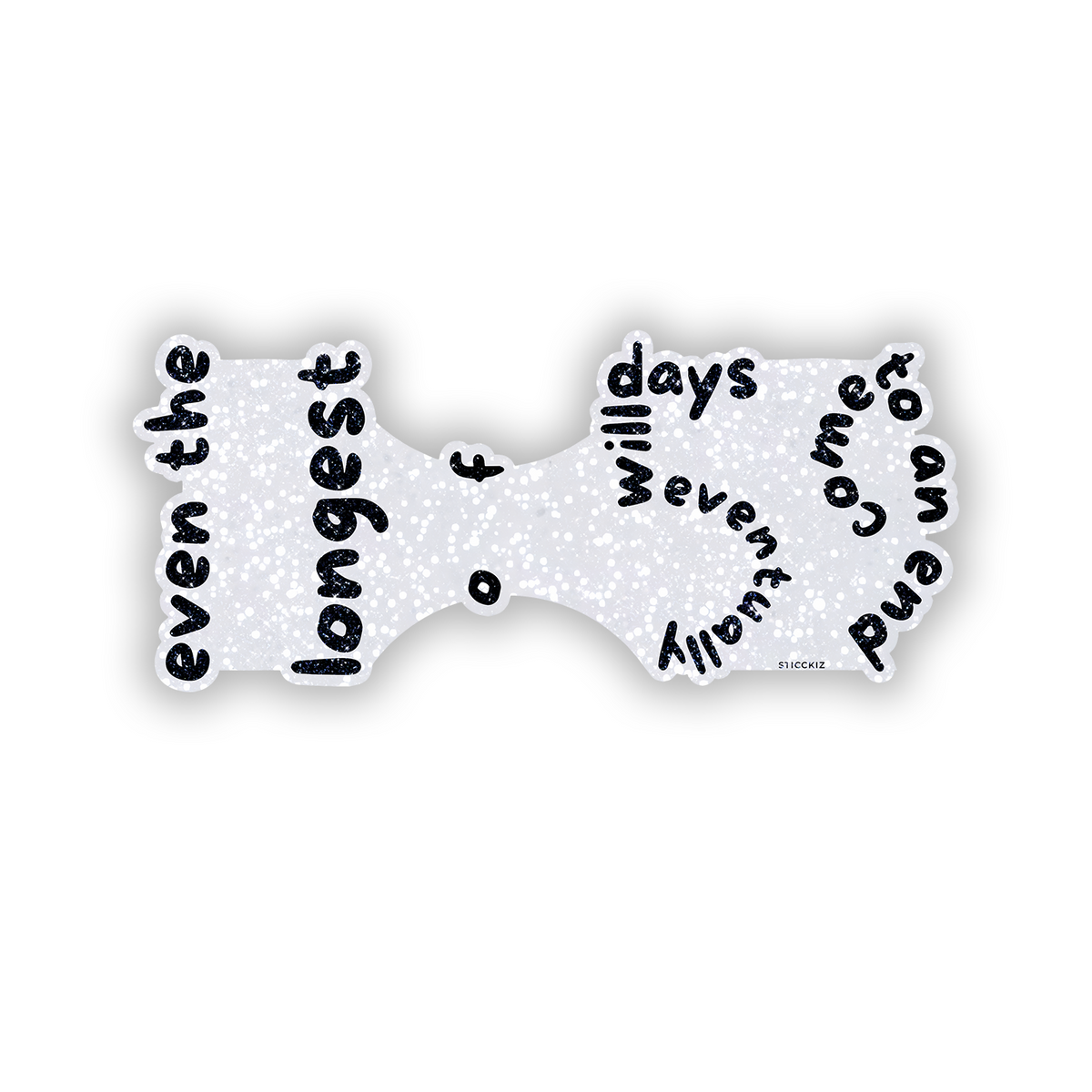 11;59 Motivation Glitter Sticker - main