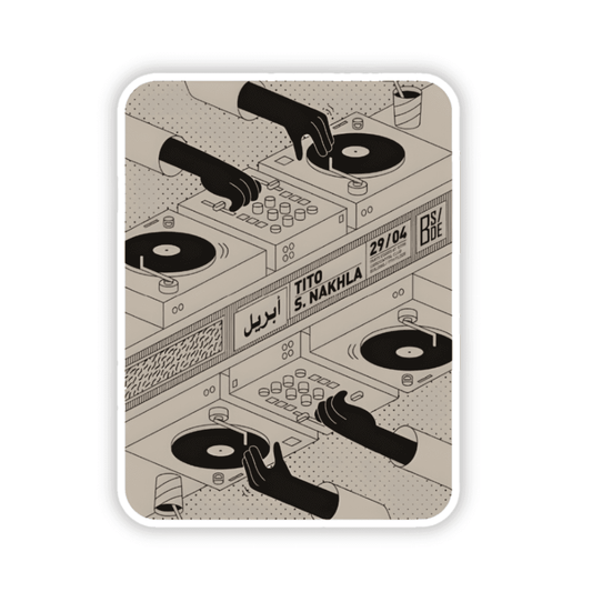 90's Dj art sticker - sticckiz.com