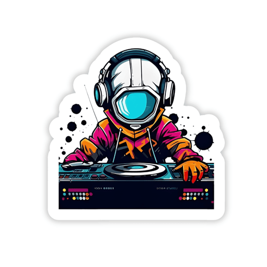 Illustration DJ art sticker - sticckiz.com