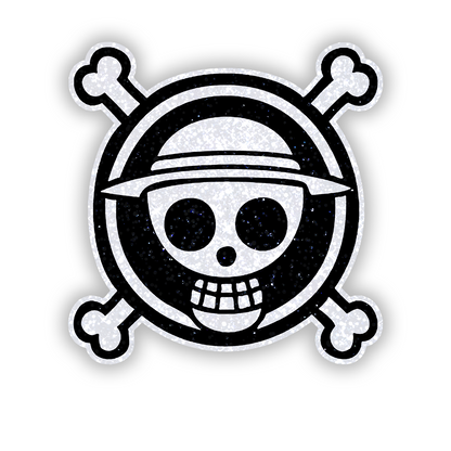 Luffy Pirate Glitter Sticker - main