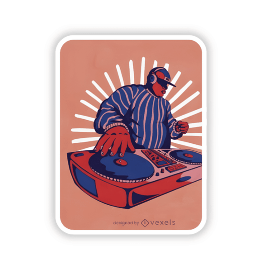 DJ artist playing sticker - sticckiz.com