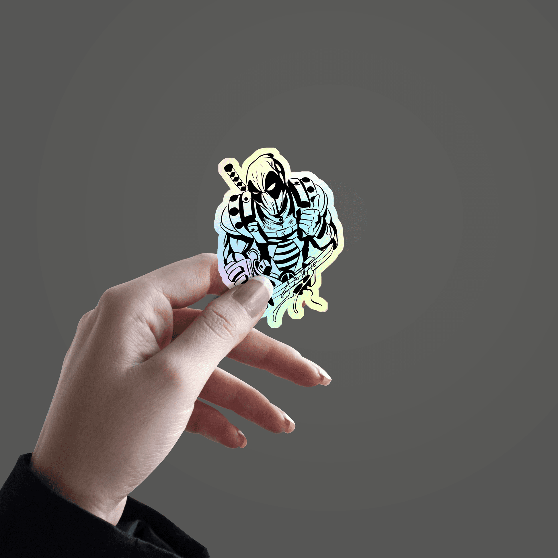 Deadpool Holographic Sticker - sticckiz.com