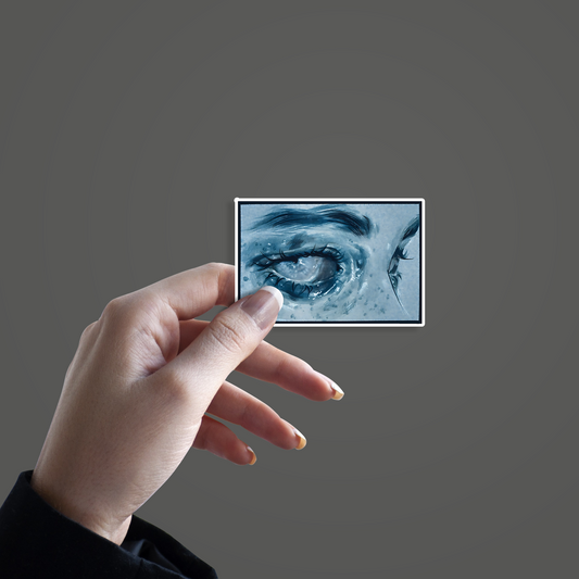 Blue Eyes Aesthetic Sticker
