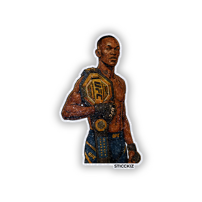 israel-adesanya- Glitter Sticker - main