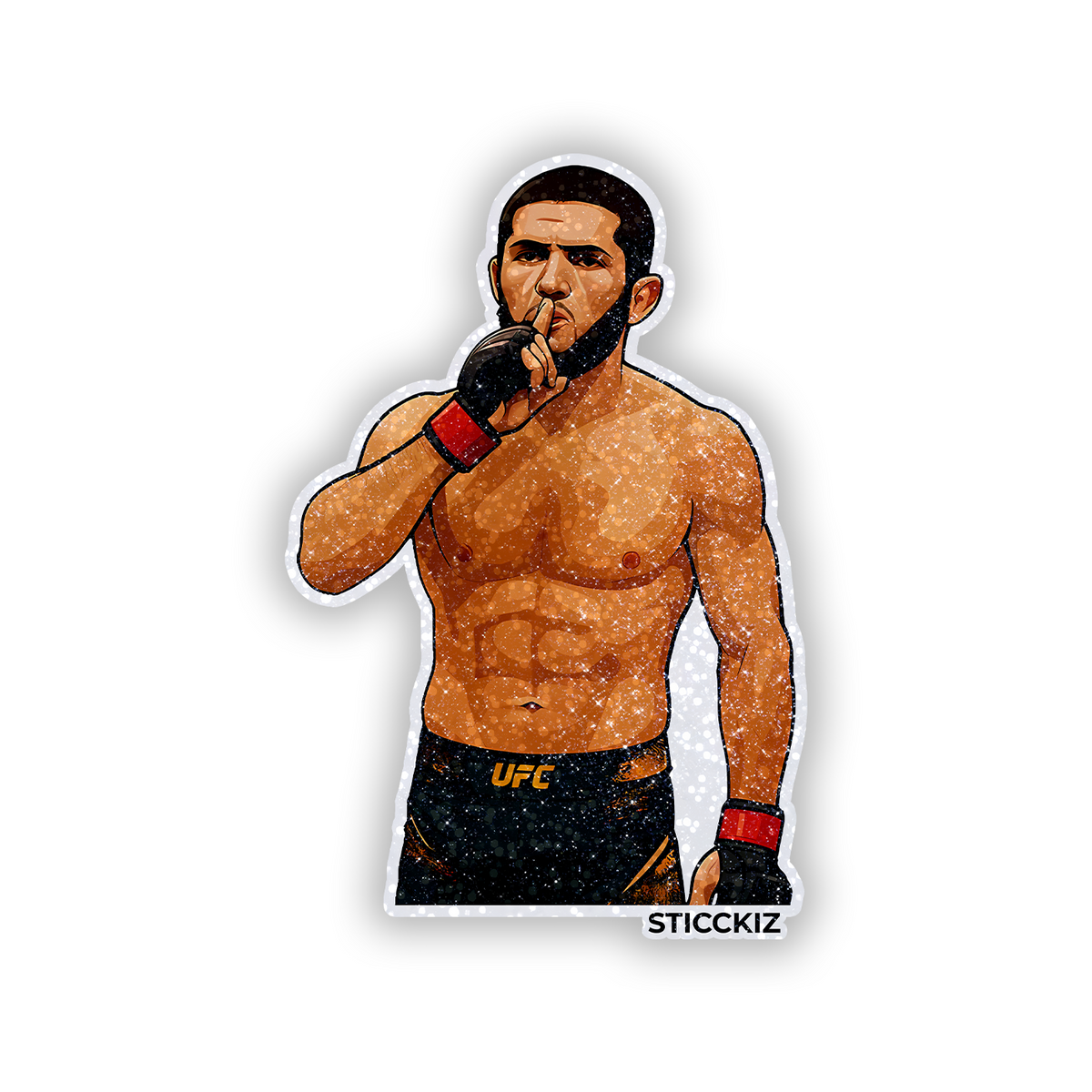 islam-makhachev-sticker Glitter Sticker - main