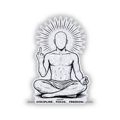 Discipline. Focus. Freedom Glitter Sticker - main