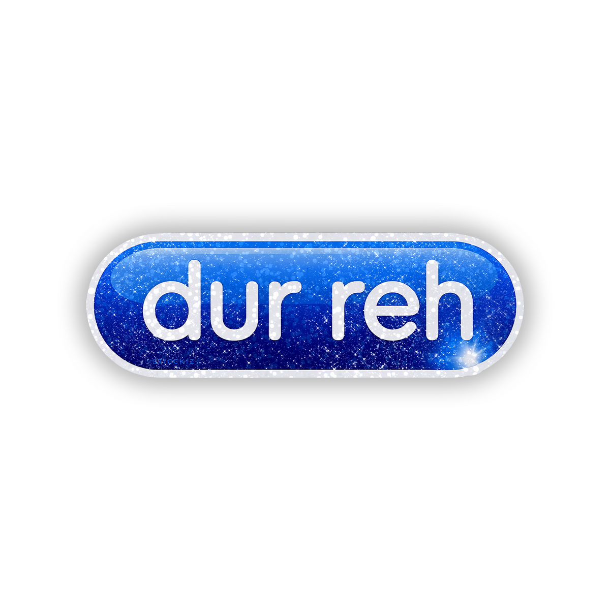 Dur reh Sarcasm Glitter Sticker - main
