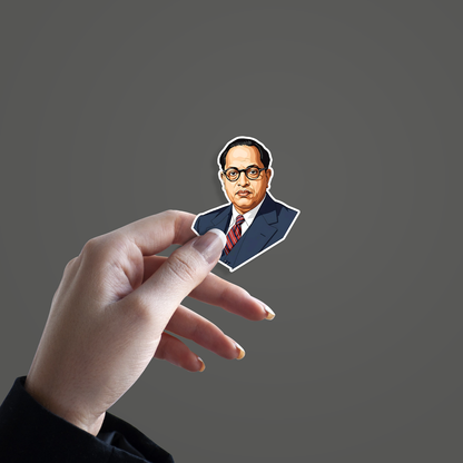 Dr. Bhimrao Ambedkar Sticker hand mockup