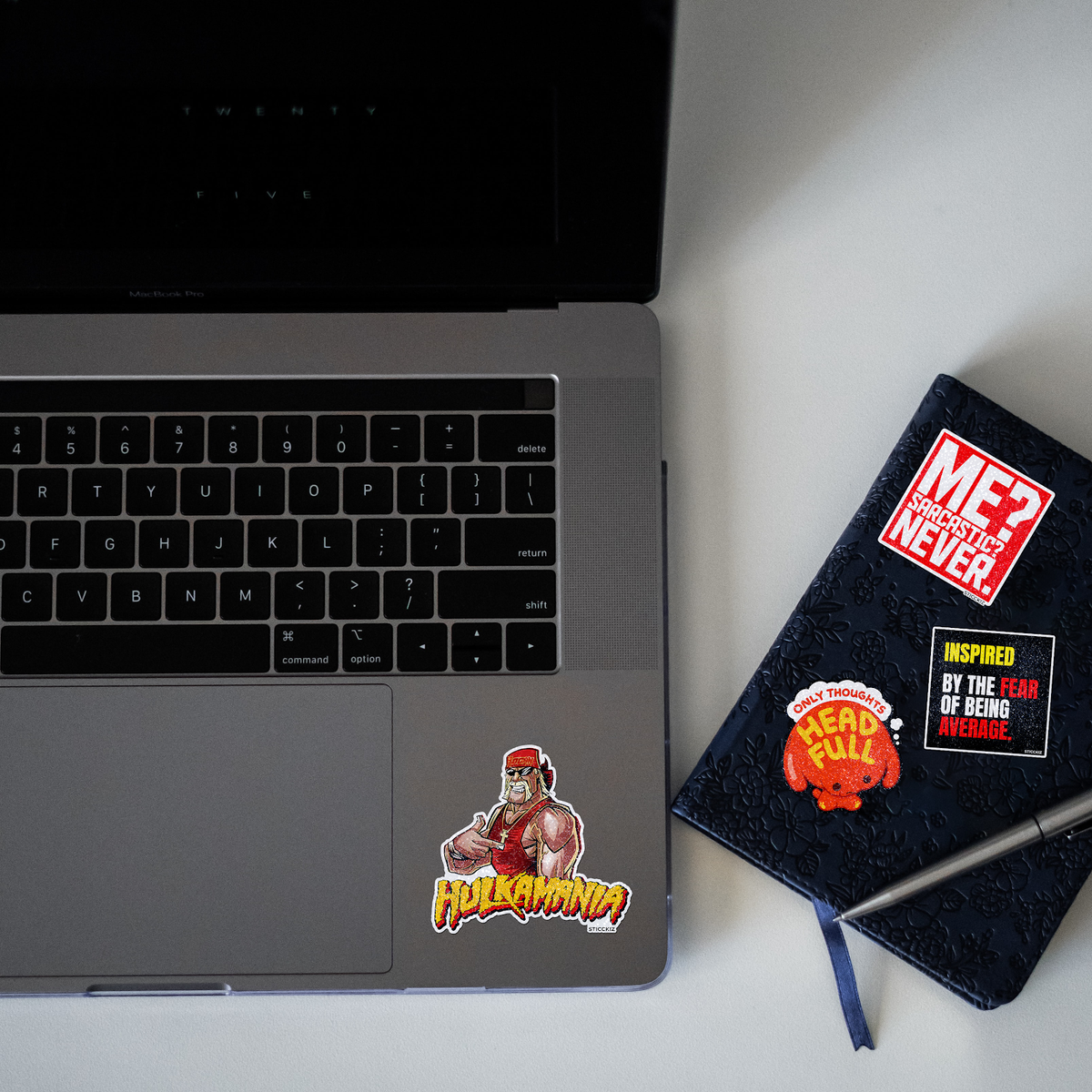 Hulkamania Glitter Sticker - laptop mockup