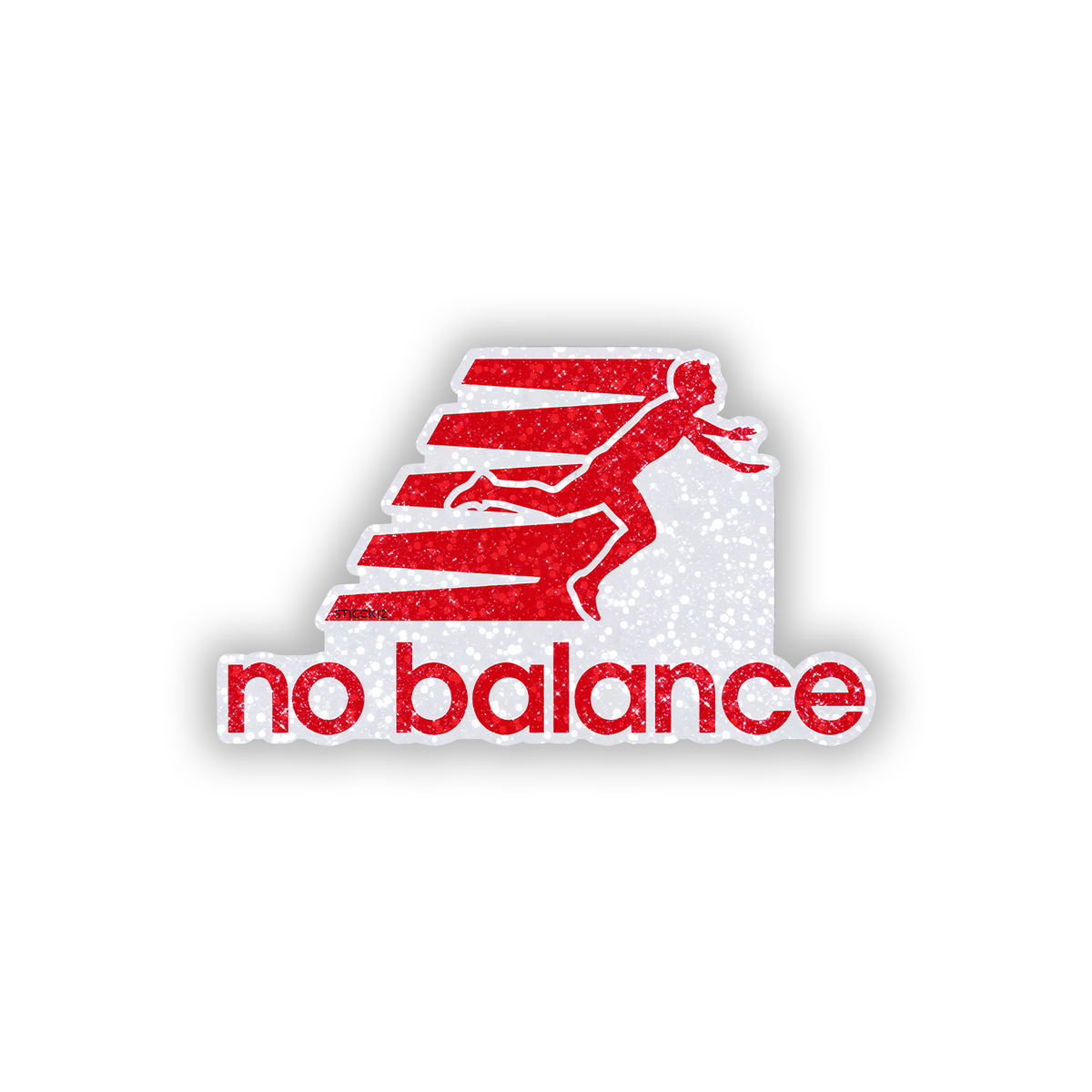 No balance Glitter Sticker - main