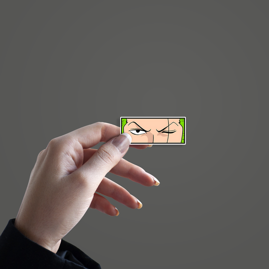 zoro eye sticker hand mockup