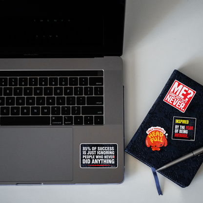 85_ of Success Motivation Glitter Sticker - laptop mockup