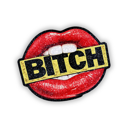 Bi##h Glitter Sticker - main