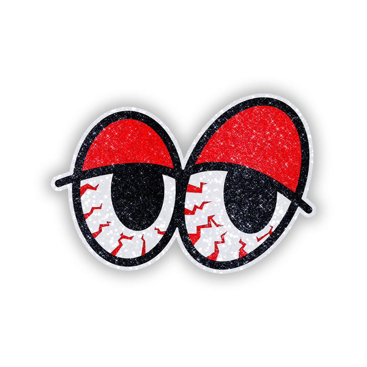 Tired Eyes Glitter Sticker - main