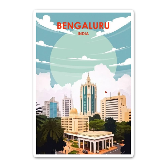 Bengaluru card Sticker