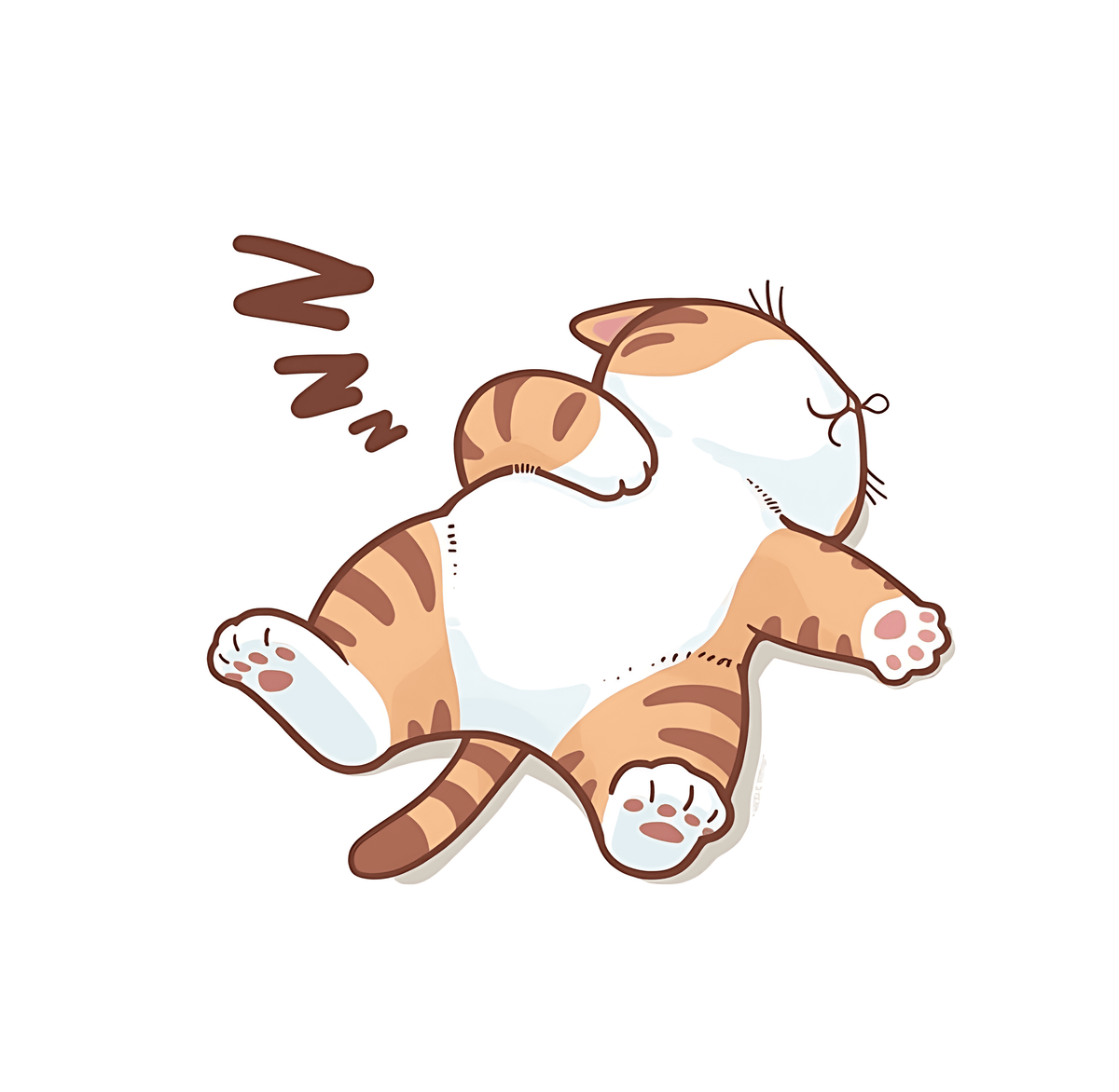Cat Sleeping Sticker - sticckiz.com