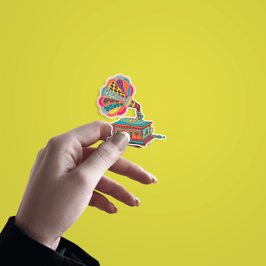 Gramophone Sticker - sticckiz.com