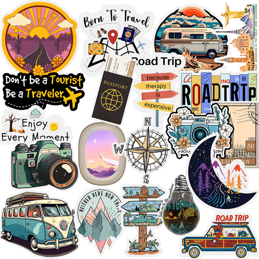 Travelling Stickers Pack (20 Stickers) - sticckiz.com