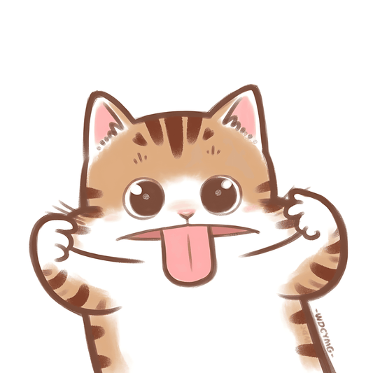 Orange Cat Cute Sticker - sticckiz.com