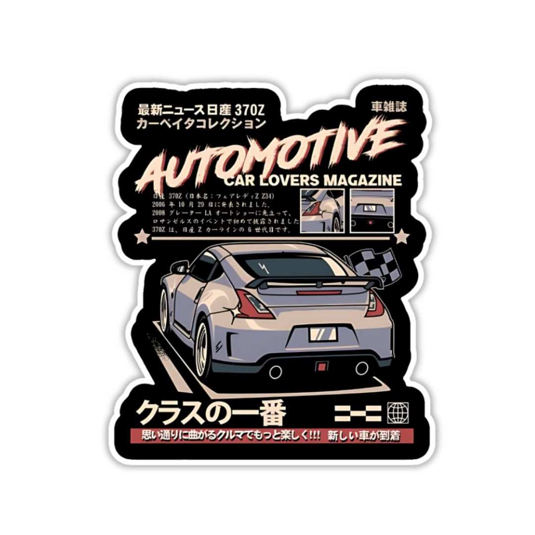Automotive Car lovers Magazine Sticker - sticckiz.com