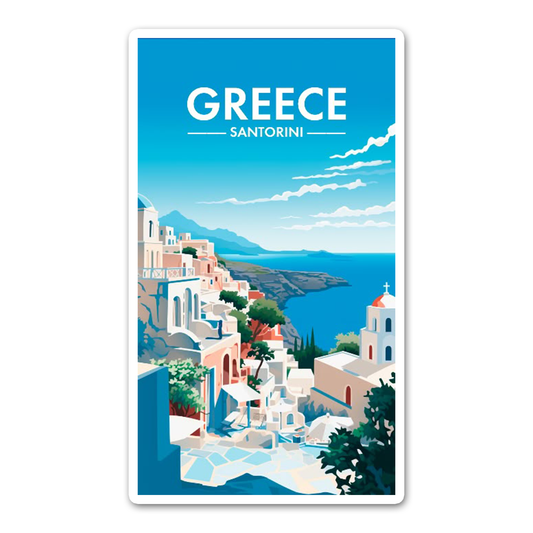 Greece Card Sticker