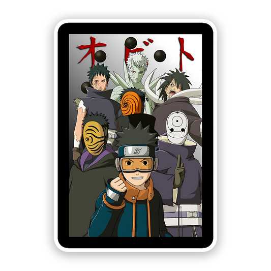 Various forms of Obito Uchiha from the anime Naruto Sticker