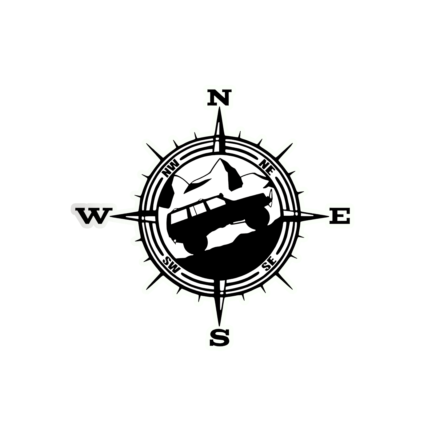 Compass Sticker - sticckiz.com