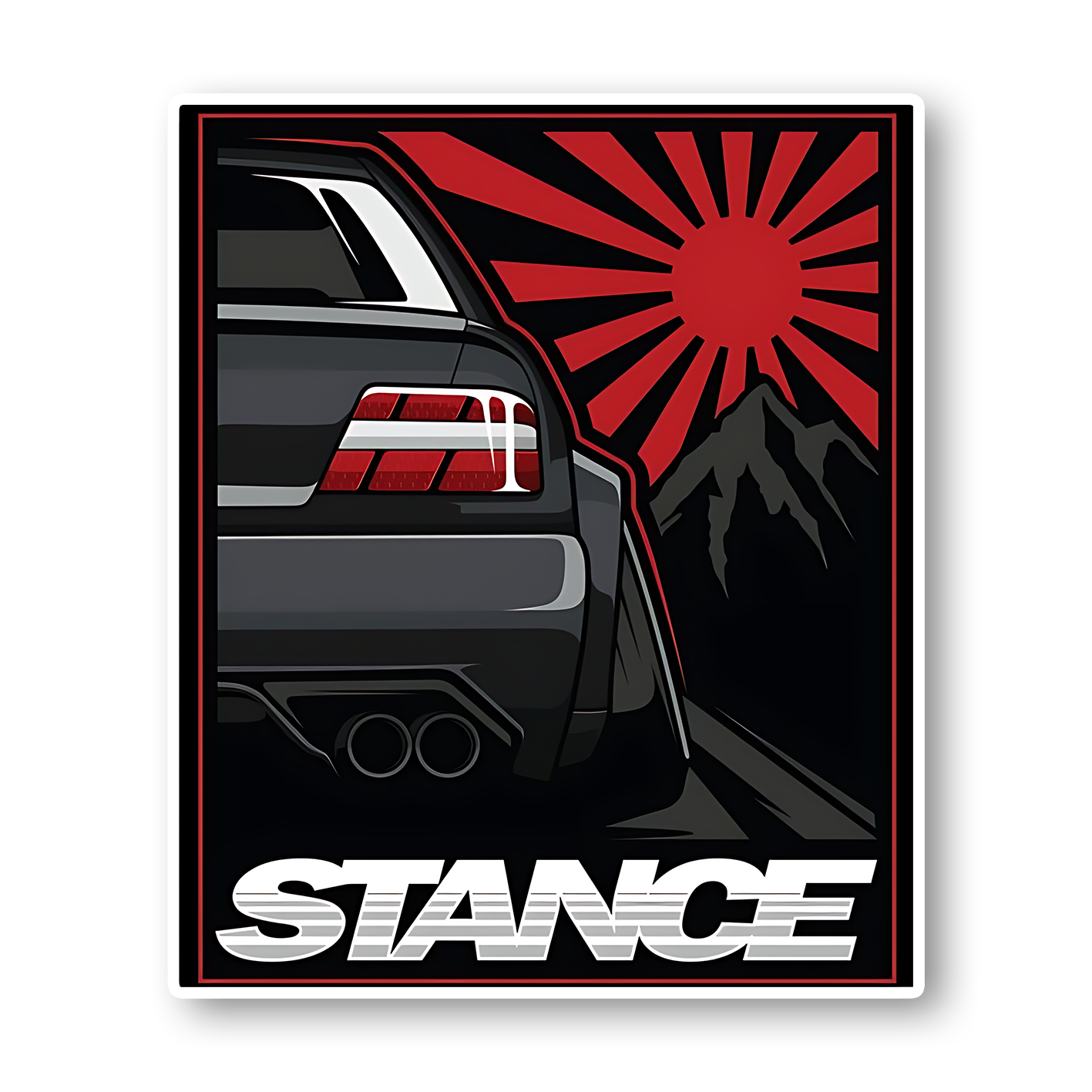 Stance car Sticker