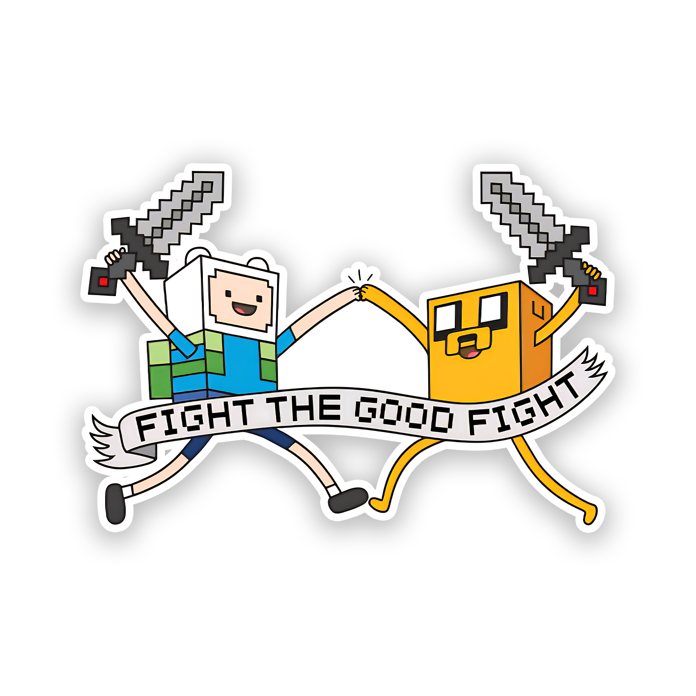 Finn the Human and Jake the Dog Sticker