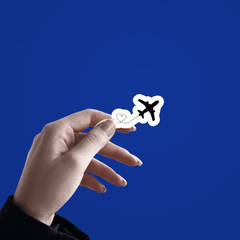 Travelling Aeroplane Sticker - sticckiz.com