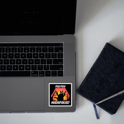 Pew Pew madafakas! Sticker - sticckiz.com