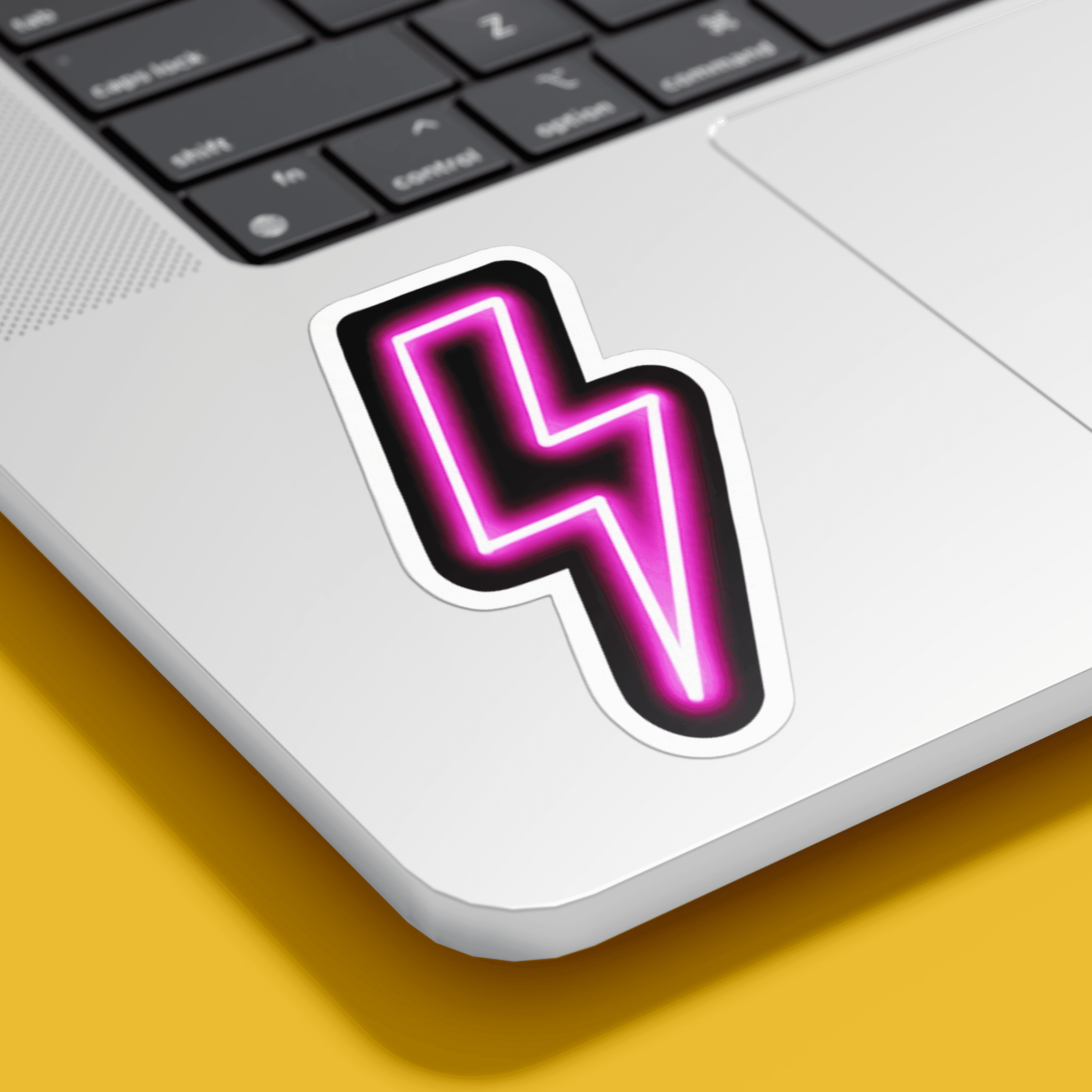 Neon Lighning Bolt Sticker - sticckiz.com