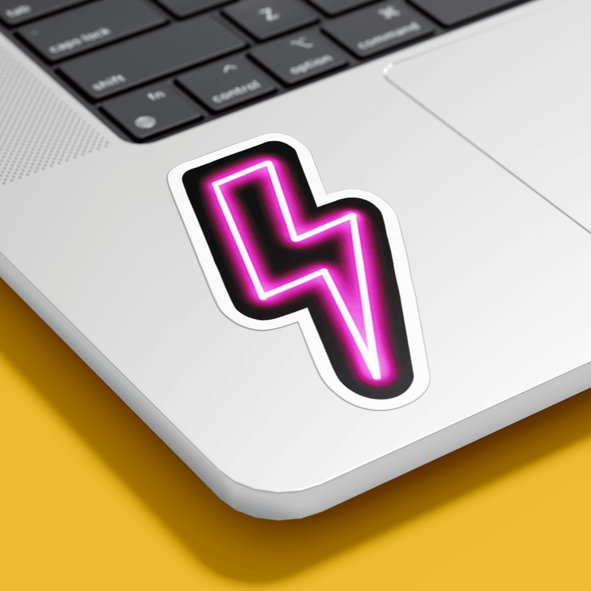 Neon Lighning Bolt Sticker - sticckiz.com