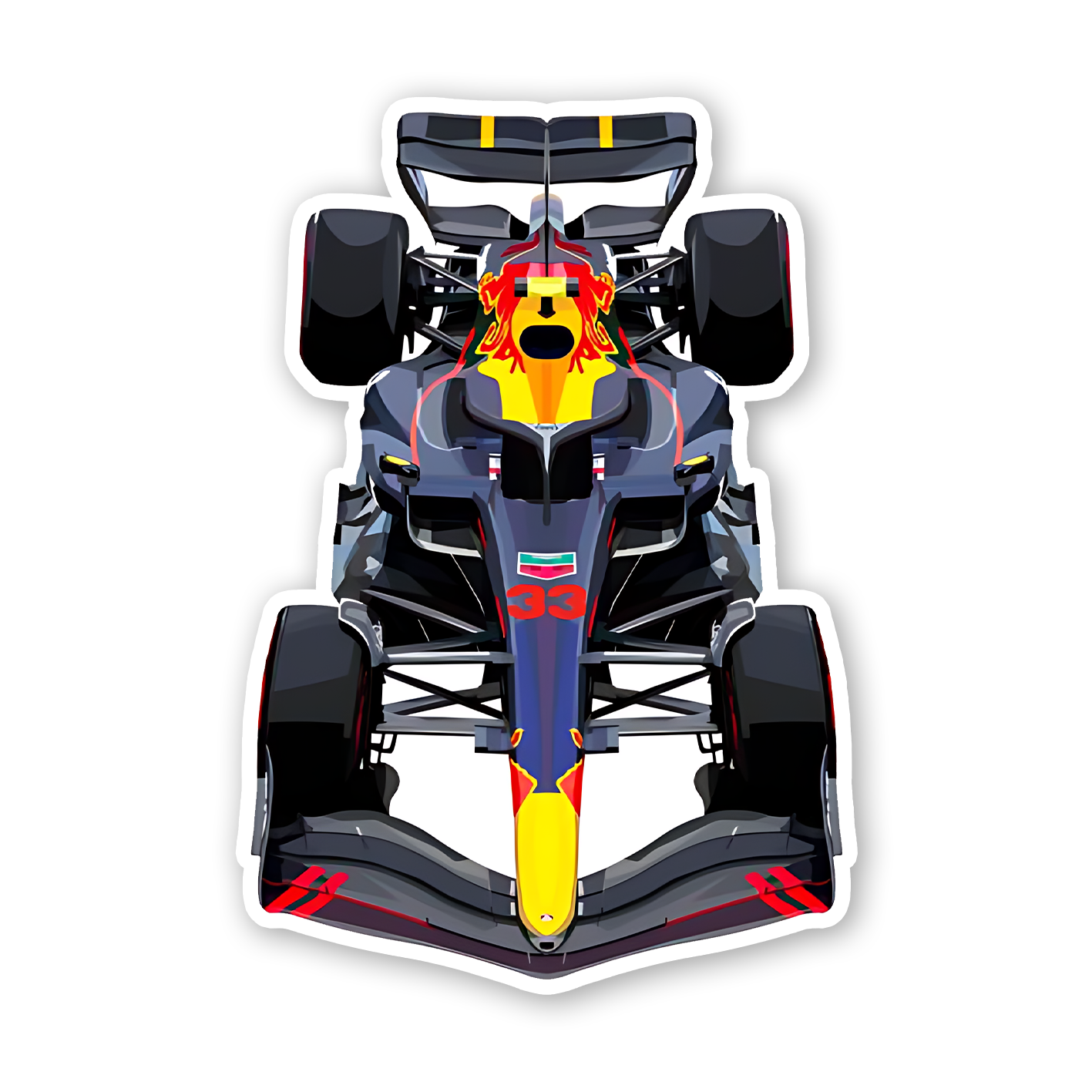 Racing car Sticker ( car)