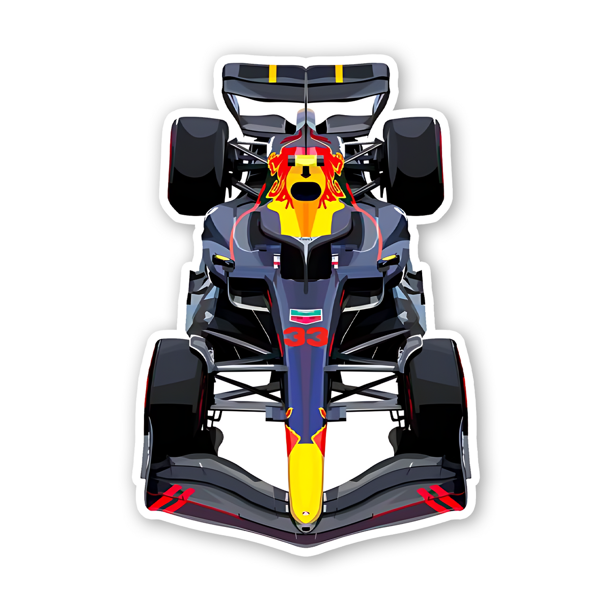 Racing car Sticker ( car)
