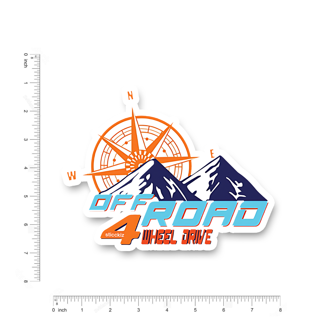 Off Road 4 wheel Bumper Sticker