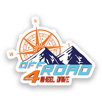 Off Road 4 wheel Bumper Sticker