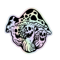 Mashroom Digital Art Holographic Sticker - sticckiz.com
