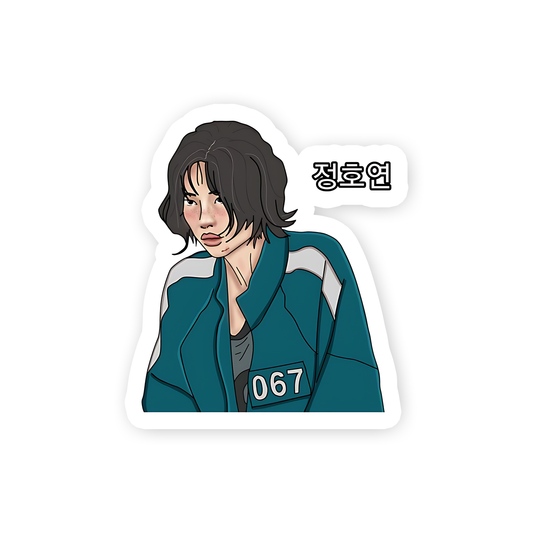 Player 067 from Squid Game Sticker