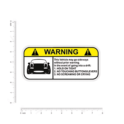 Warning! This vehicle may go sideways bumper Sticker - sticckiz.com