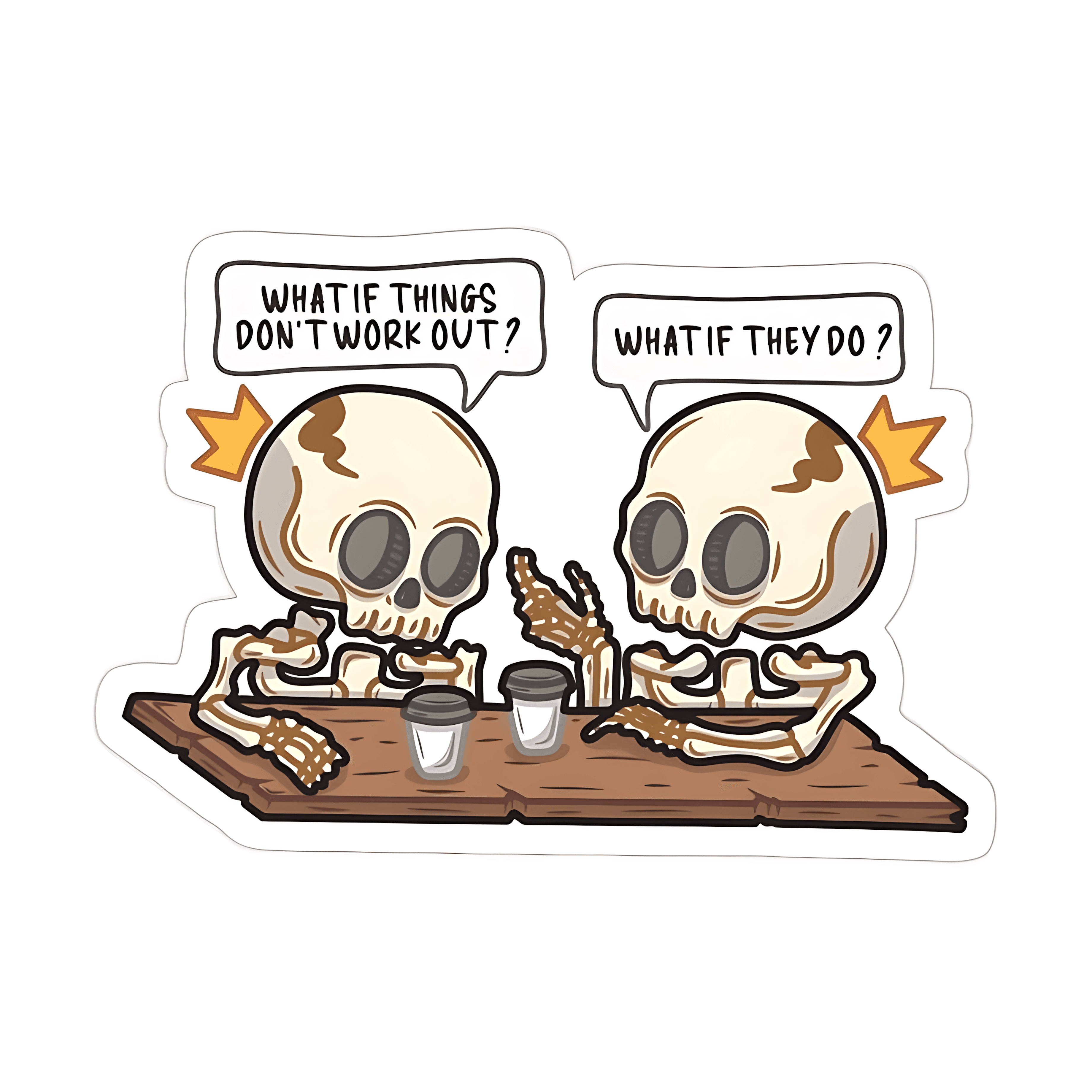 Talken Sticker Two Skeleton talking Sticker – sticckiz.com